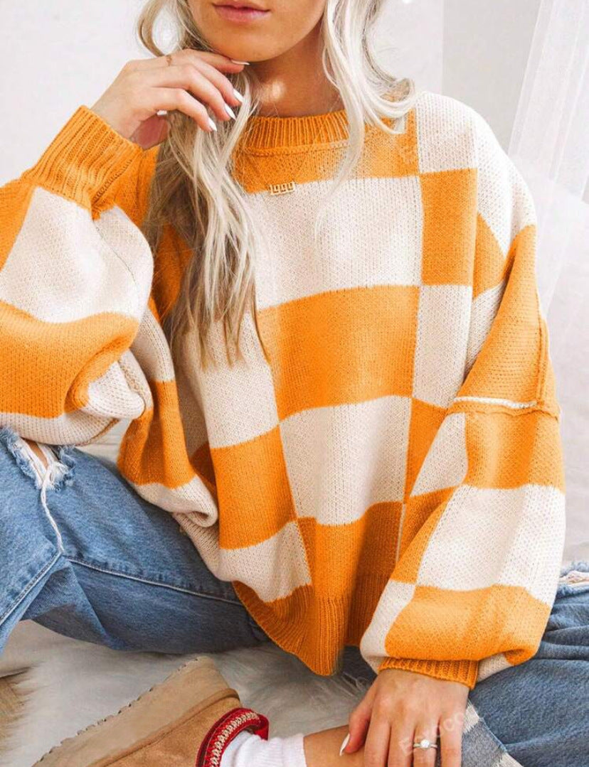 PREORDER: Cozy Checker Sweater 8.10.26