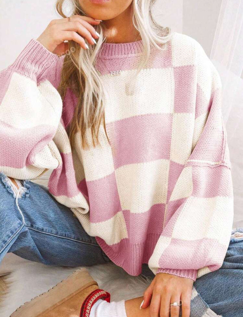 PREORDER: Cozy Checker Sweater 8.10.26