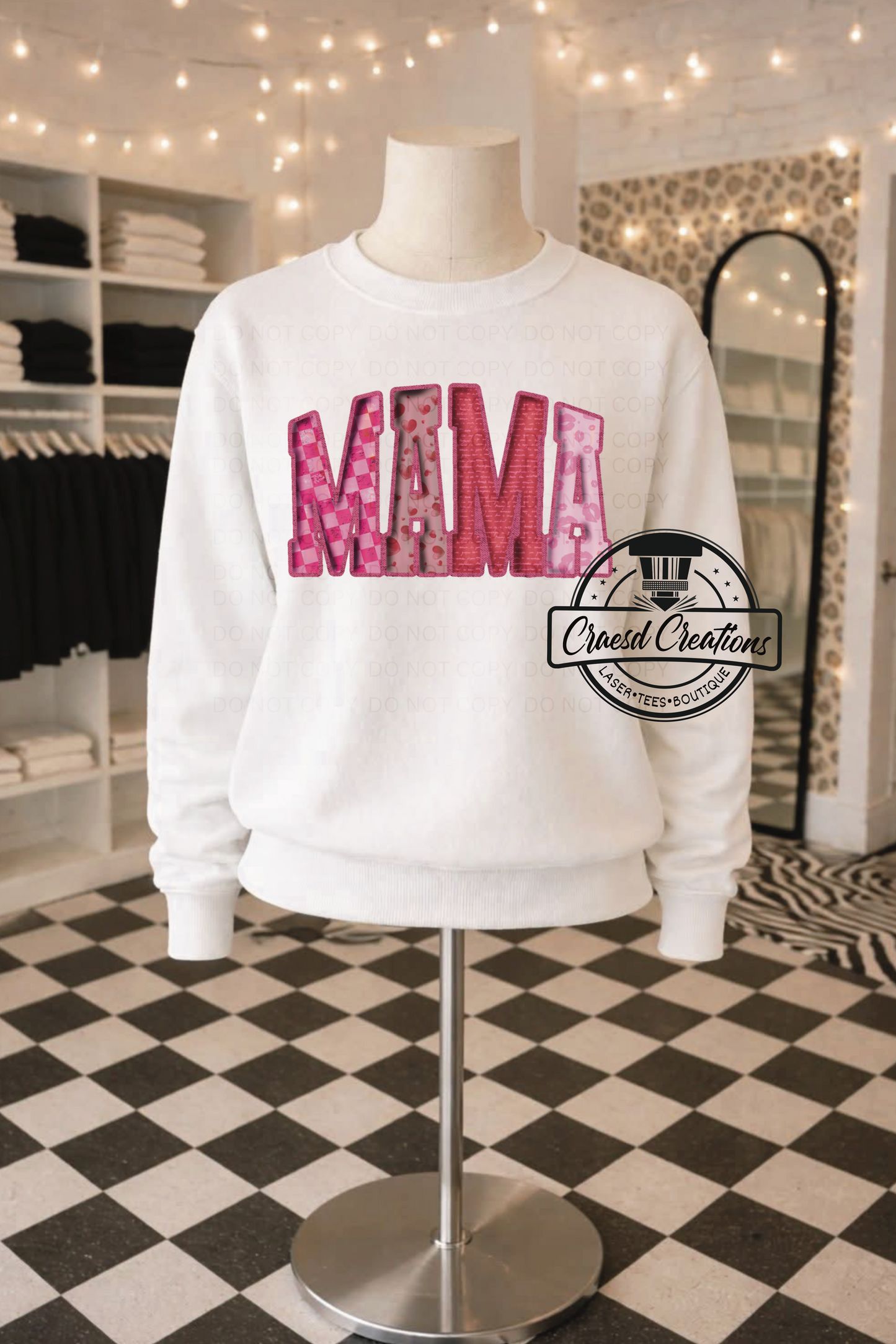 Faux puff mama- Valentines