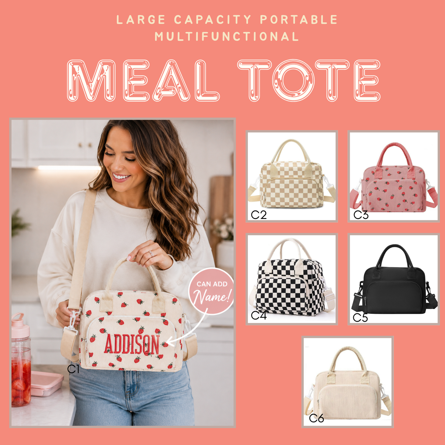 PREORDER: Large Capacity Portable Multi-functional Meal Tote 7.13.26 osym