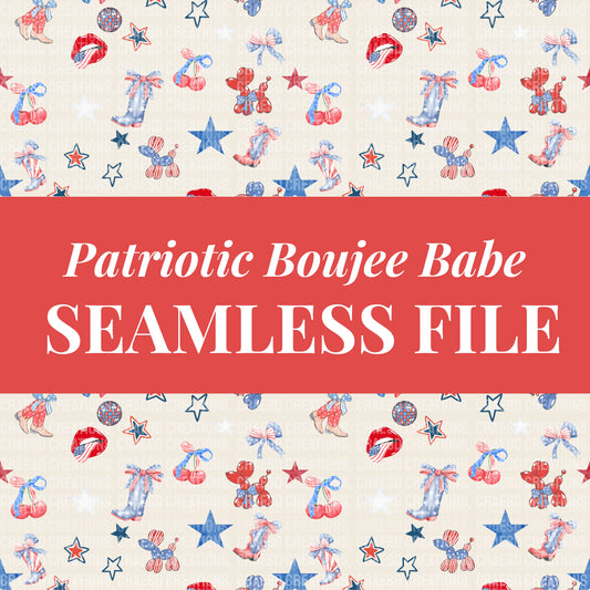 Patriotic Boujee Babe Seamless File
