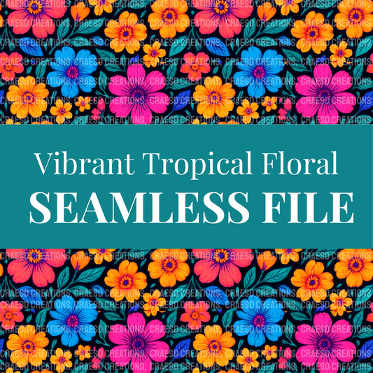 Vibrant Tropical Floral Seamless File