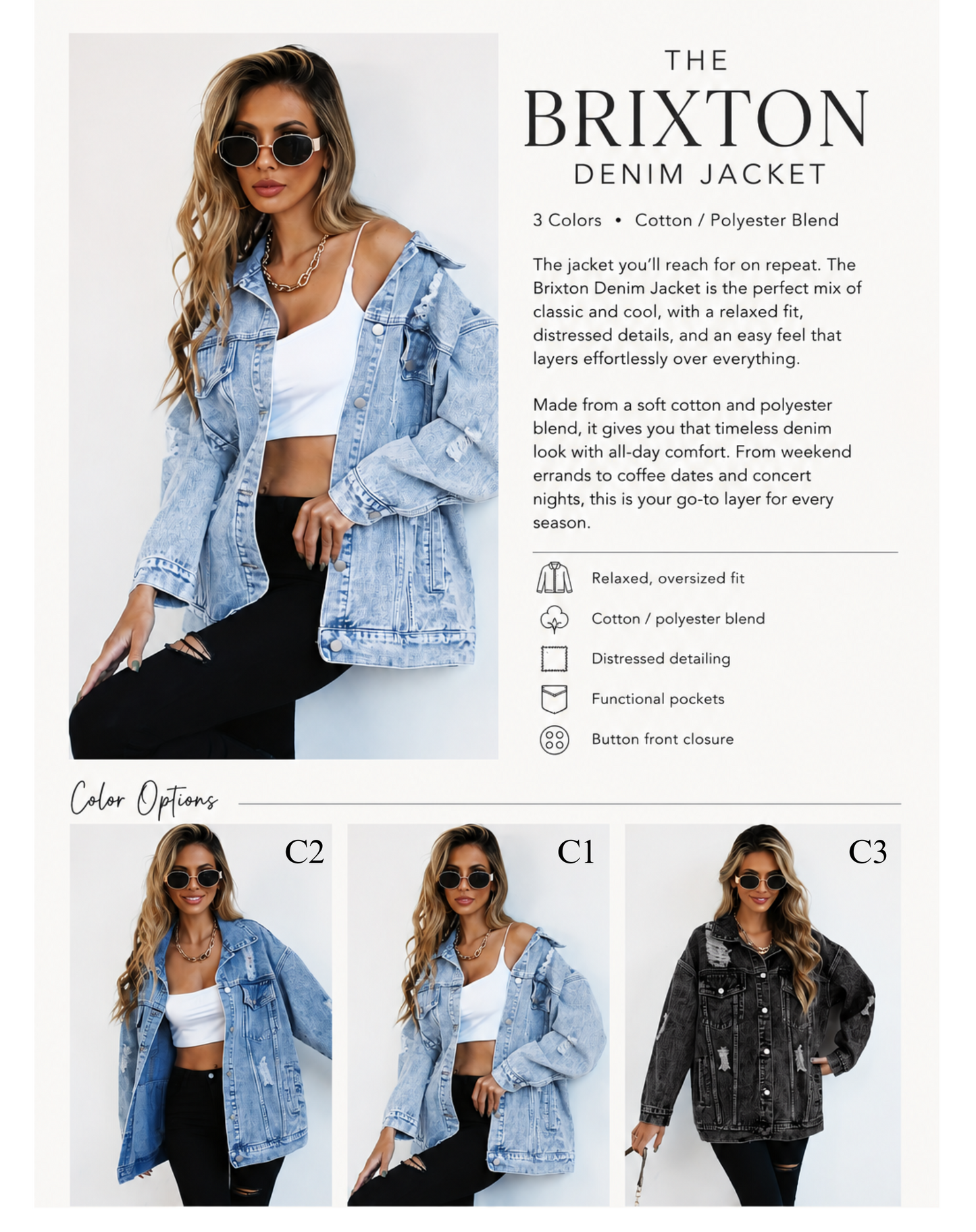 PREORDER: The Brixton Denim Jacket 7.27.26