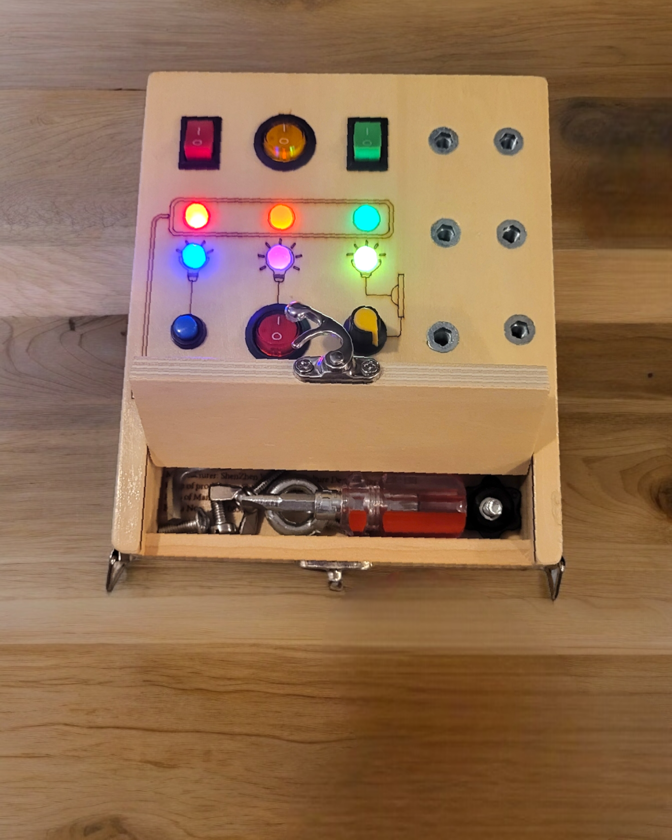 LED busy board with tools - custom