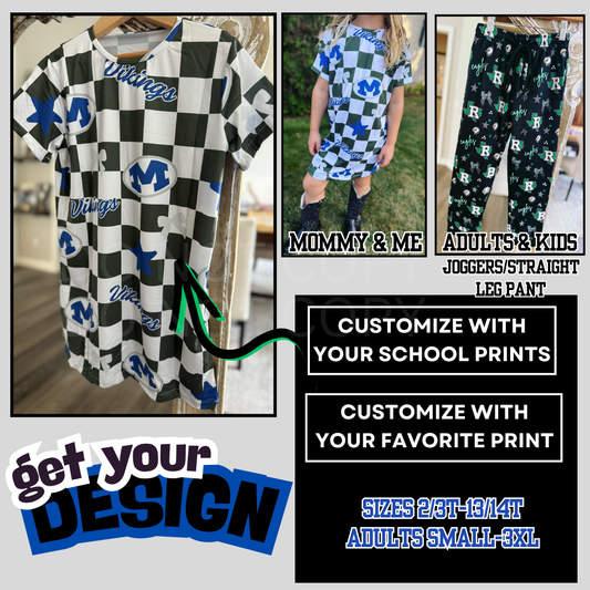 PREORDER: CUSTOM JOGGER/STRAIGHT LEG - CUSTOMER PRINT 10.13.25