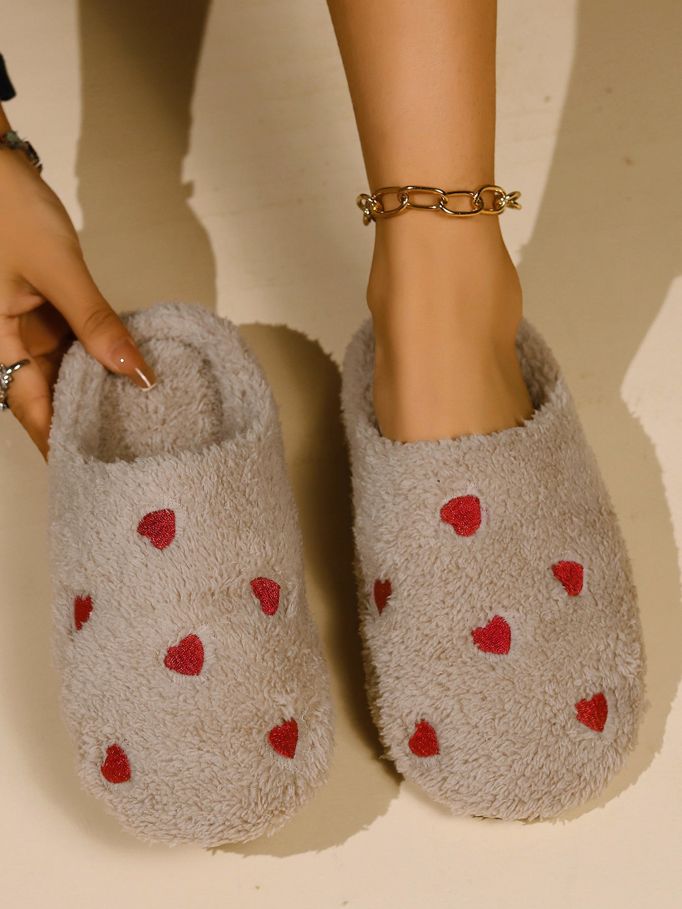 PREORDER: Little Embroidered Heart Slippers 12.23.24 osym