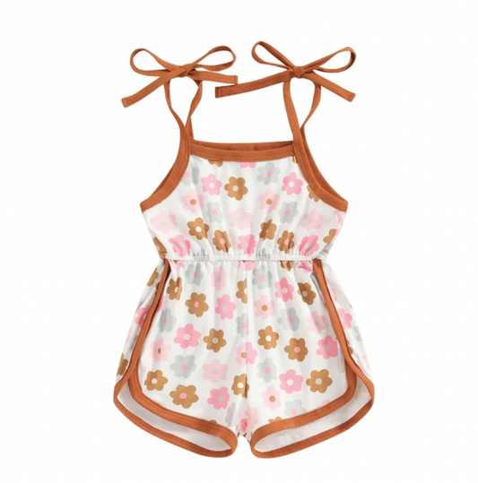 Rust Cartoon Daisy Tied Sleeve Jumper