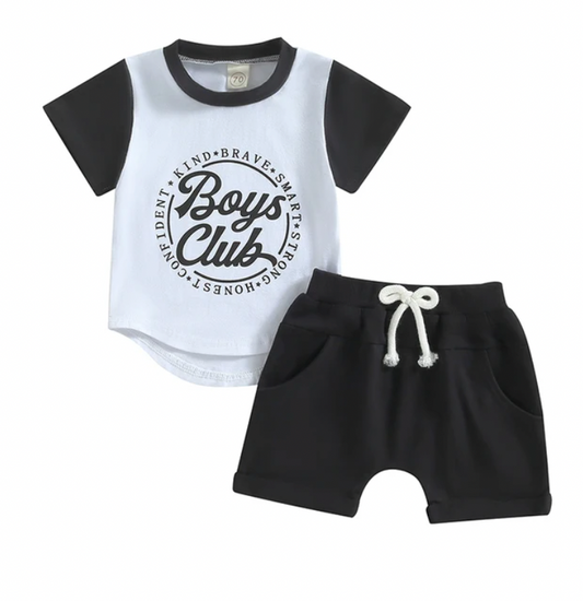 Boys Club Black Tee Set