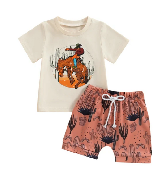 Cowboy Sunset Short Set