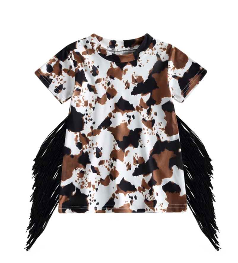 Cow Print Fringe Dress
