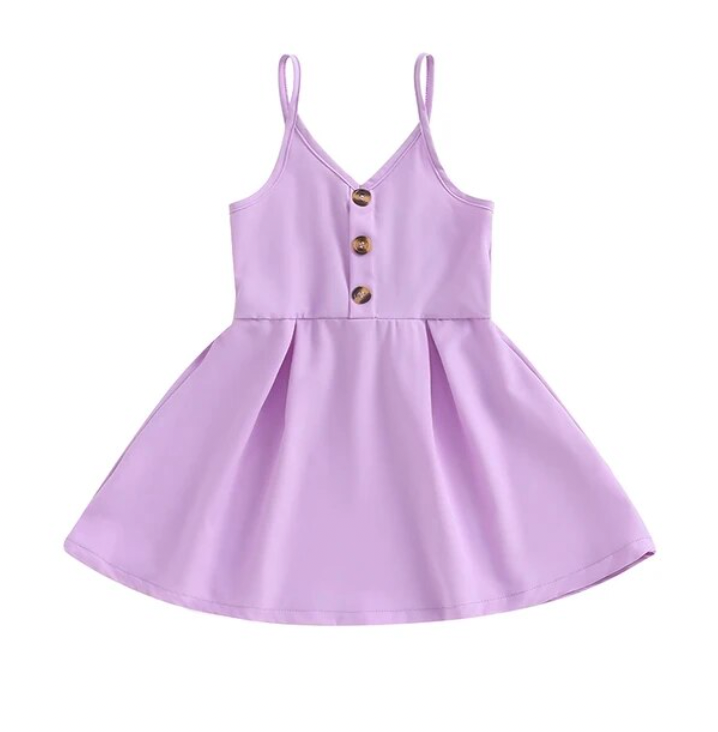 Purple Spaghetti Strap Dress