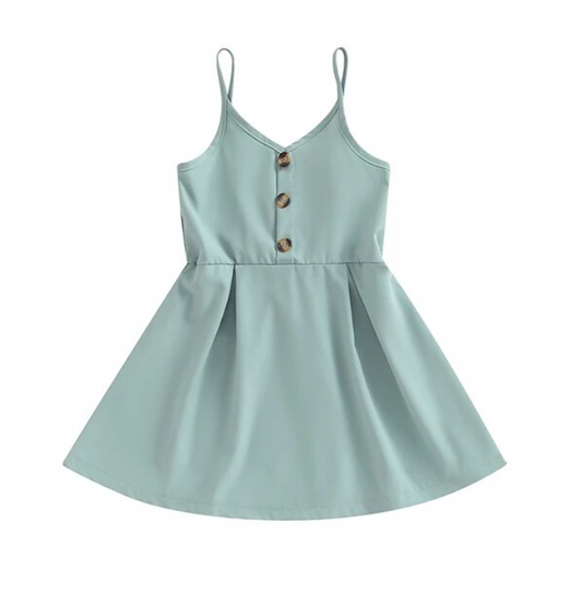Sage Spaghetti Strap Dress