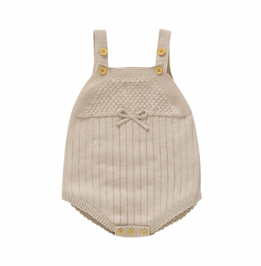 Tan Knit Romper