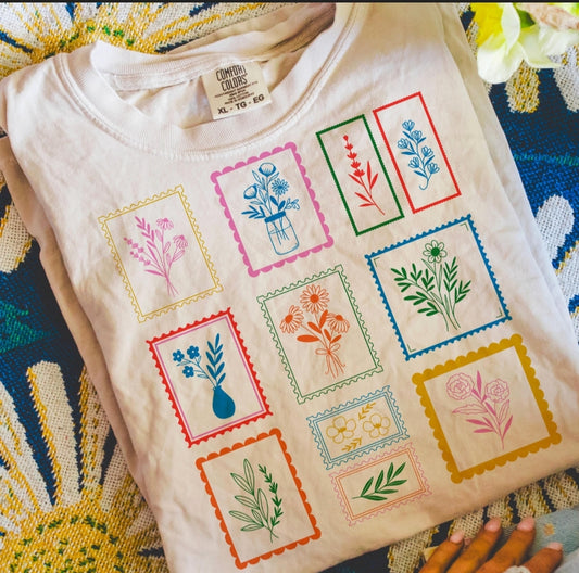 Stamped floral