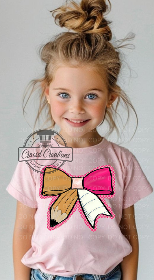 Pencil bow tee - baby/youth