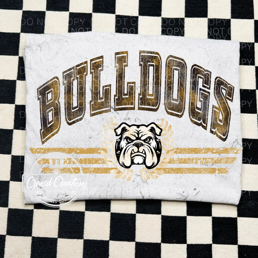 Retro Bulldogs School Spirit