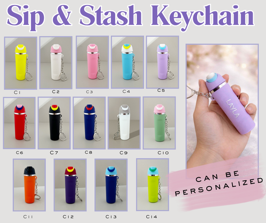 PREORDER: Personalized Sip & Stash Keychain 3.2.26