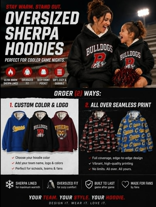 PREORDER: Custom Oversized Sherpa Hoodies 6.22.26
