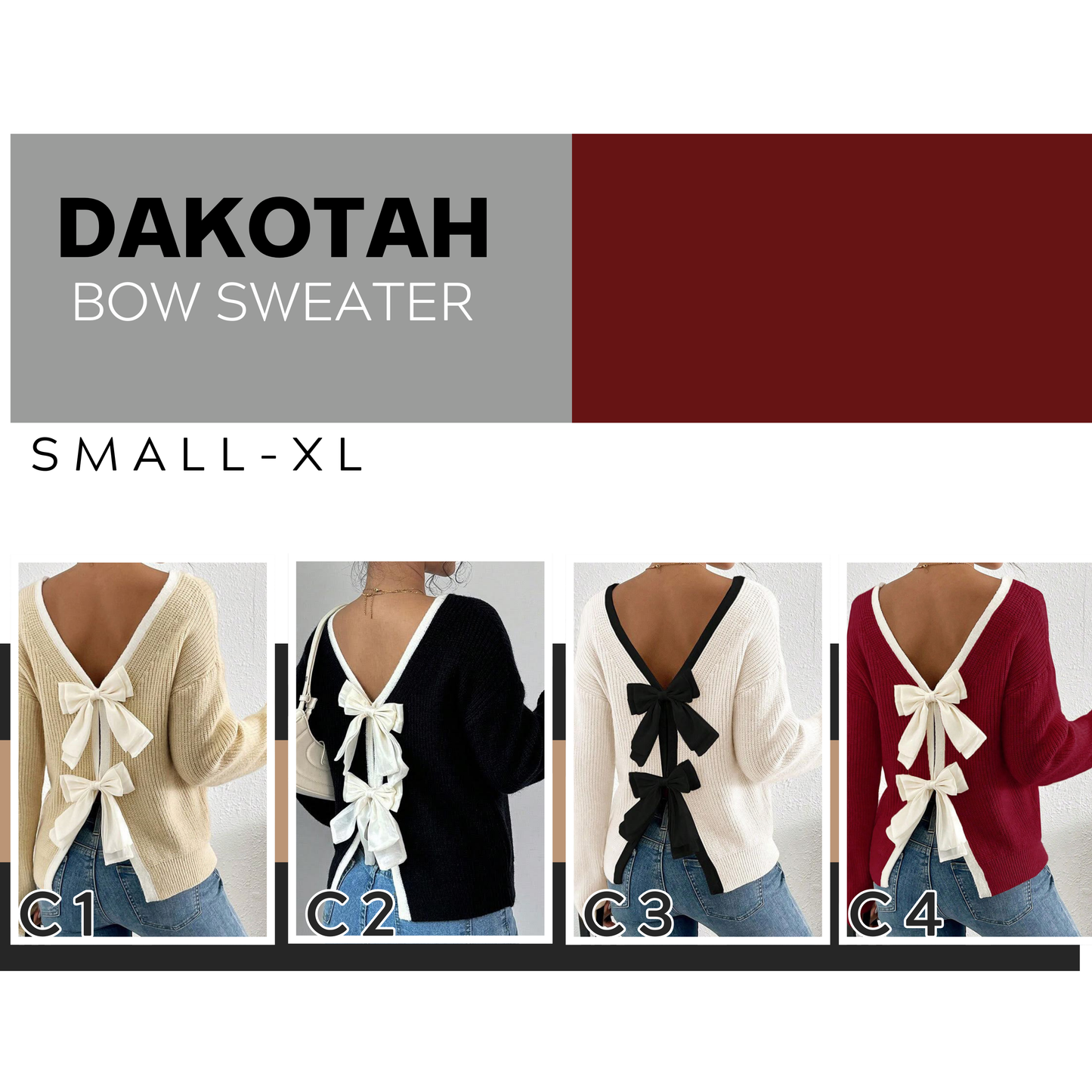 PREORDER: Rerun Dakotah Bow Sweater 12.1.25 osym