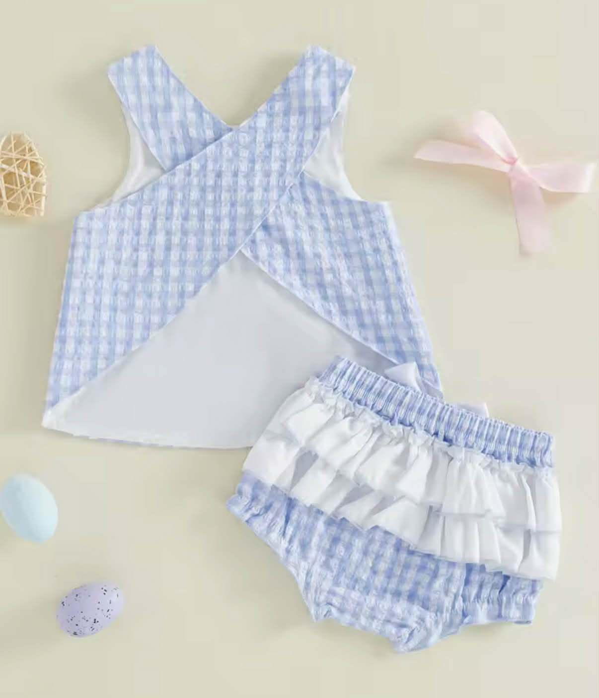 PREORDER: Lia Gingham two piece set 3.2.26