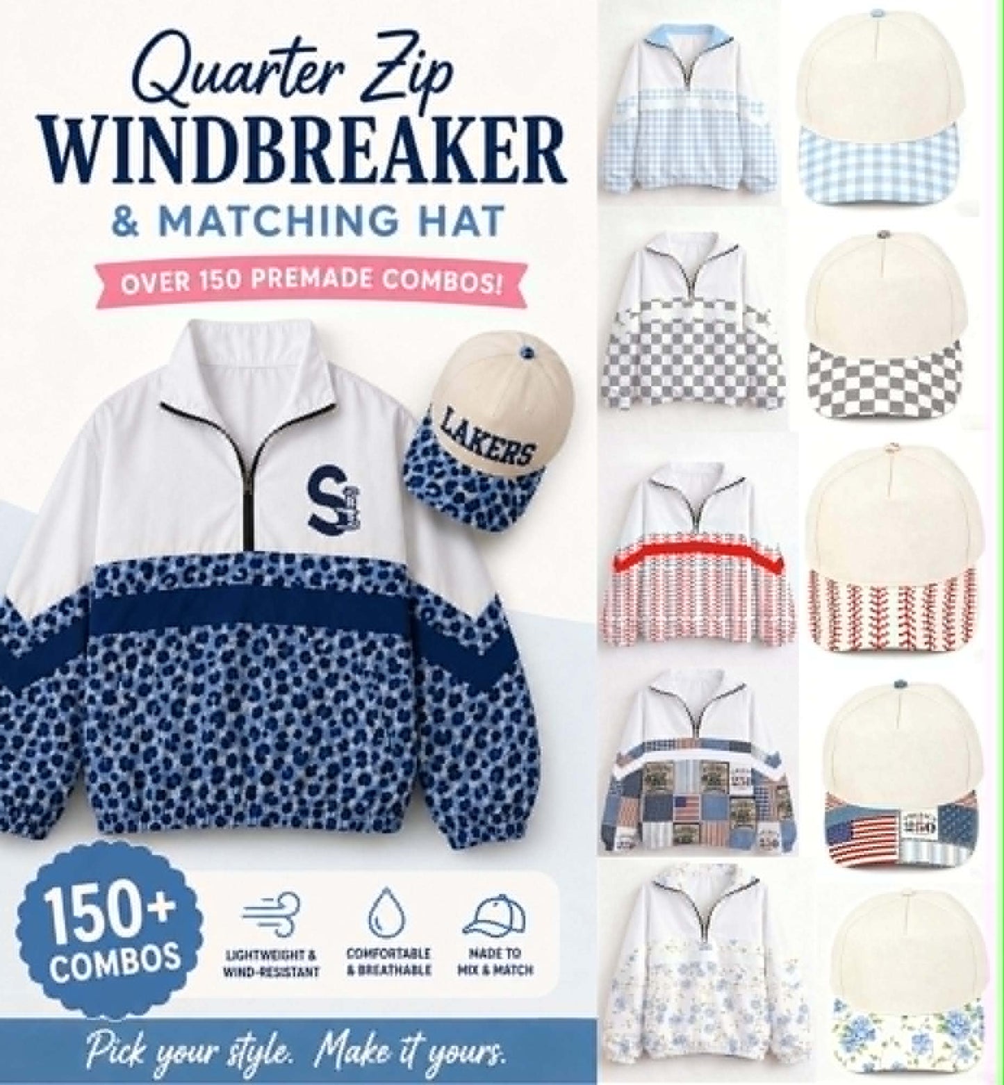 PREORDER: Customer Designed Mommy & Me Windbreaker RERUN - DO NOT HAVE MOCK #  8.24.26