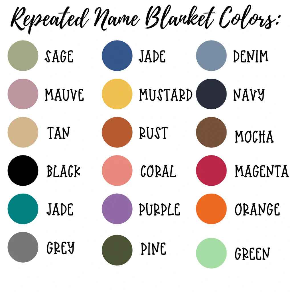 Repeating Name Blanket