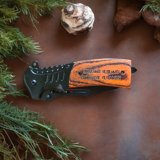 Custom Engraved Fathers Day Knife