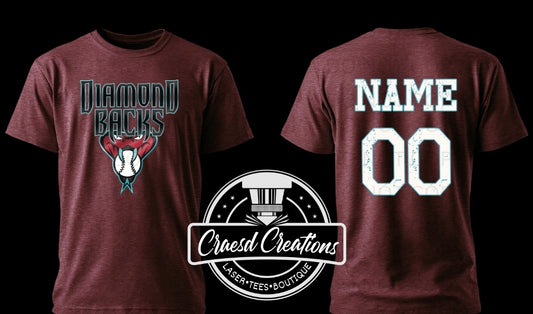 Custom DBACKS tees: baby/youth