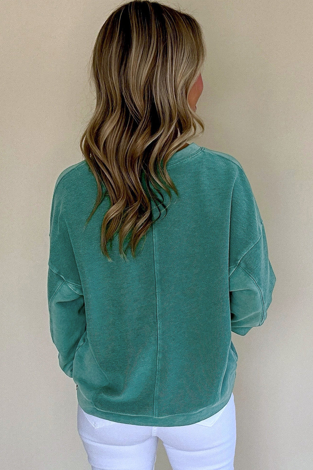 The Teal as Texas Notched Sweater Preorder