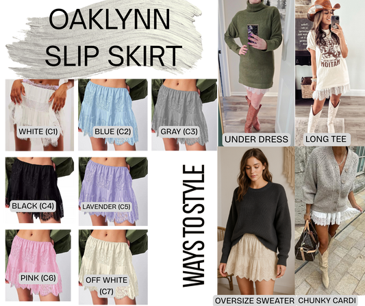 PREORDER: Oaklynn slip skirt 12.1.25 OSYM