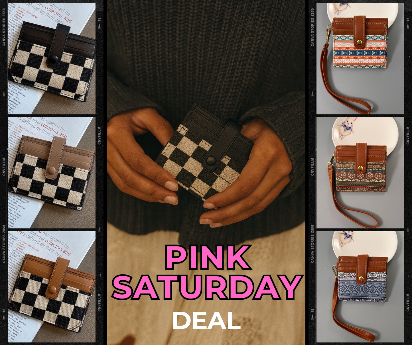 PREORDER: BLACK FRIDAY/PINK SATURDAY Vegan Leather Wallets 12.1.25