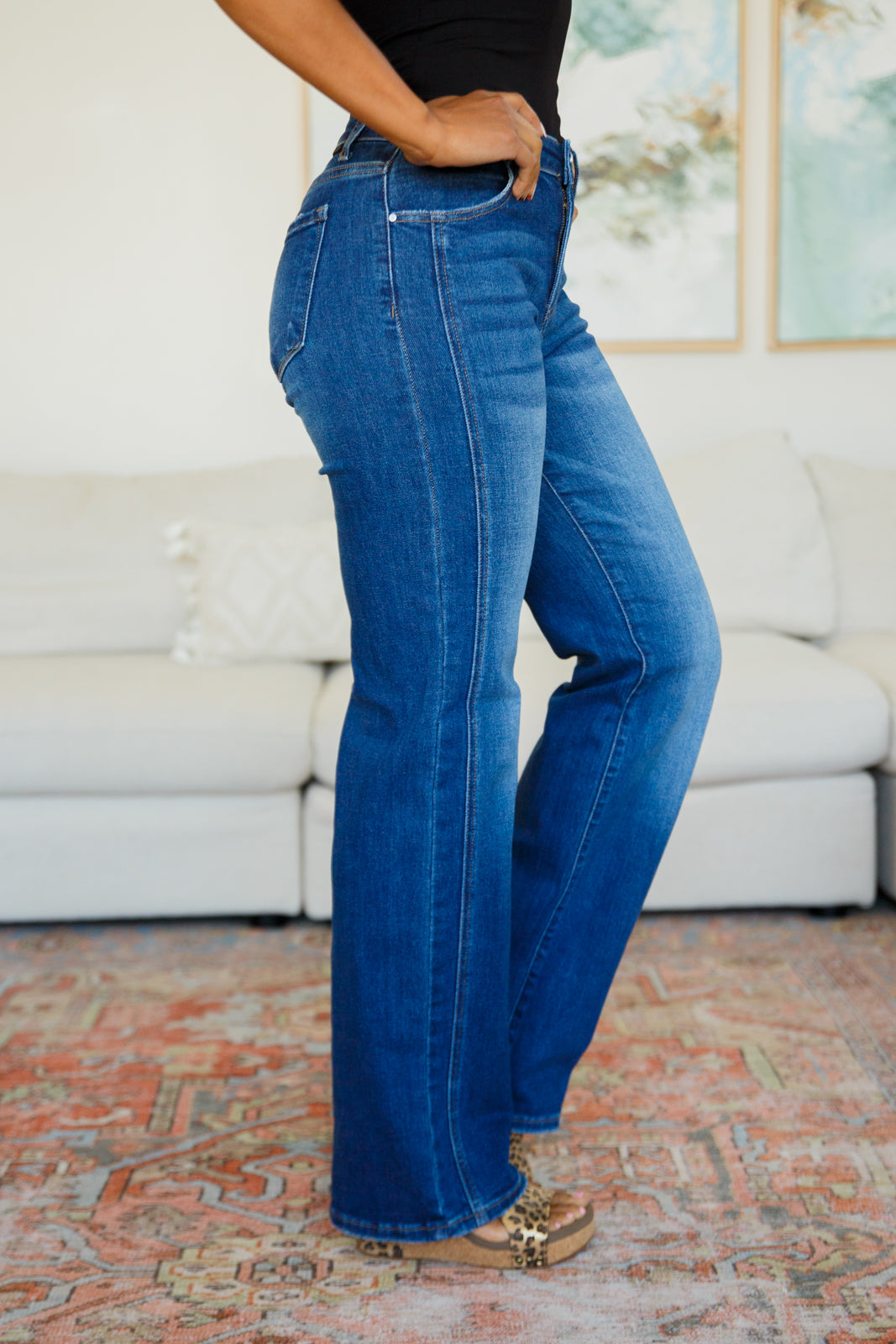 Addison Mid Rise Straight Jeans