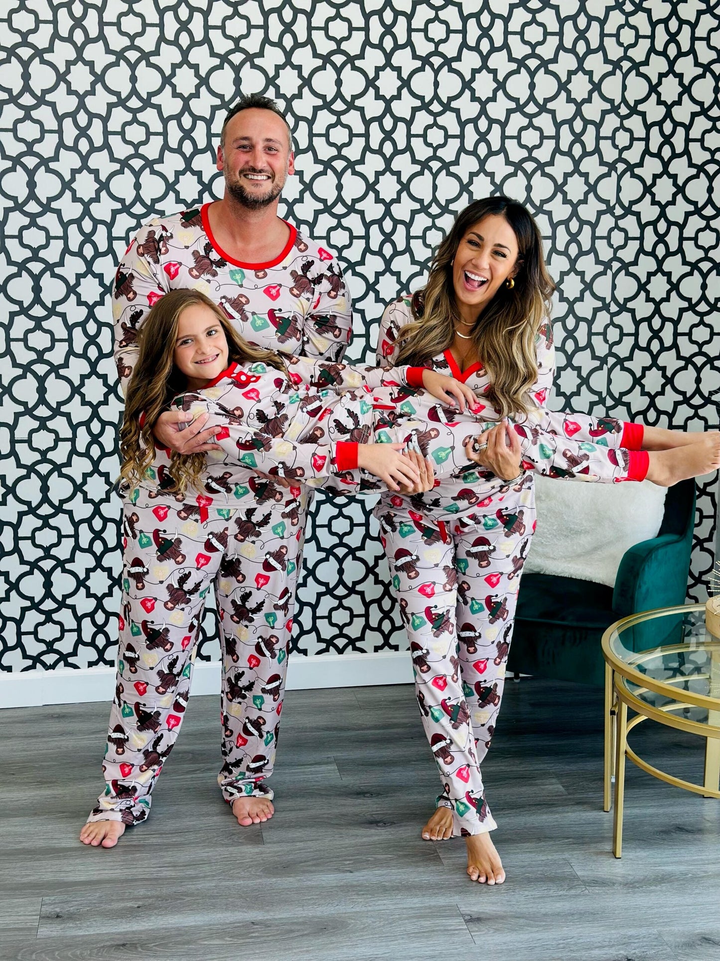 PREORDER: Matching Family Christmas Pajamas in Highland Cow