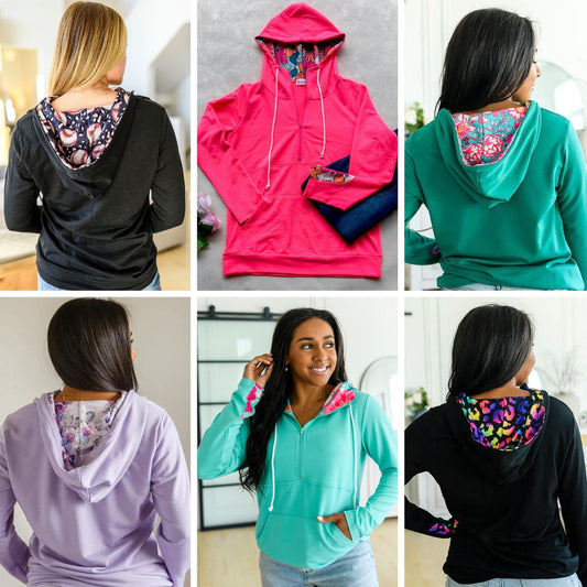 PREORDER: Audre Half Zip Hoodie in Six Colors